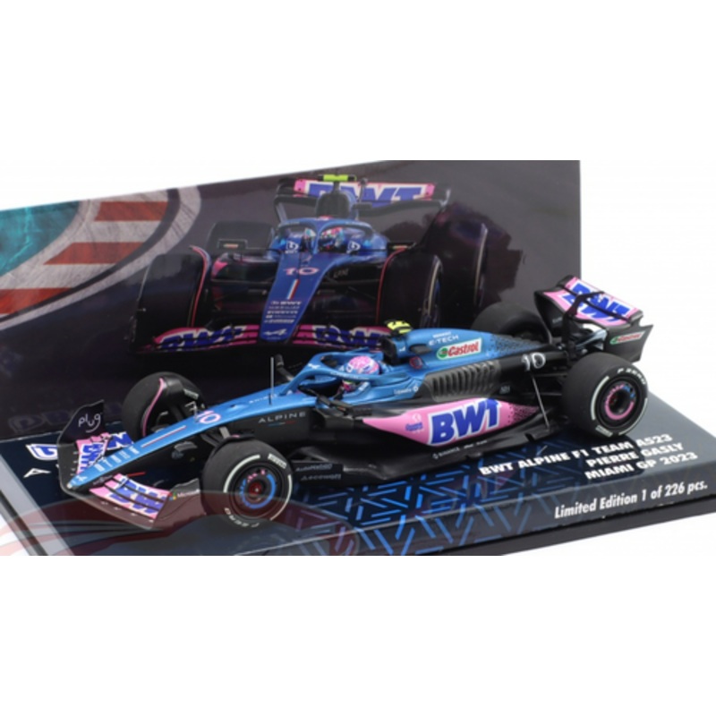 1/43 Minichamps 2023 Formula 1 Pierre Gasly Alpine A523 #10 8th Miami GP Car Model