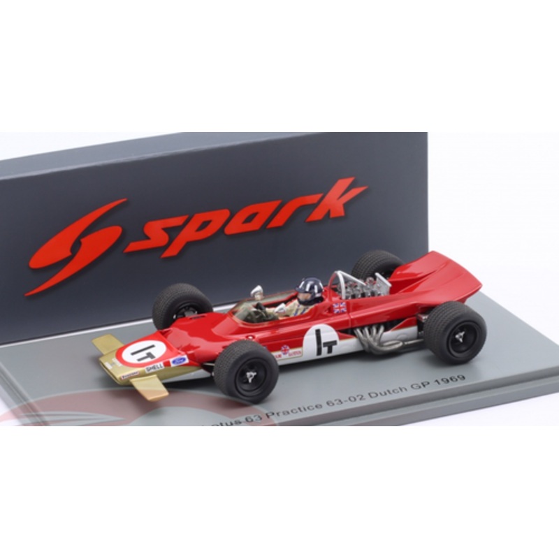 1/43 Spark 1969 Formula 1 Graham Hill Lotus 63 #1T Training Dutch GP Car Model