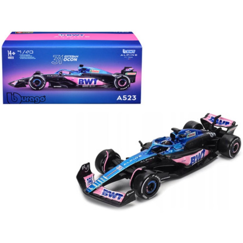 Alpine A523 #31 Esteban Ocon "BWT" "Formula One F1 World Championship" (2023) with Driver in Car 1/43 Diecast Model Car by Bburago