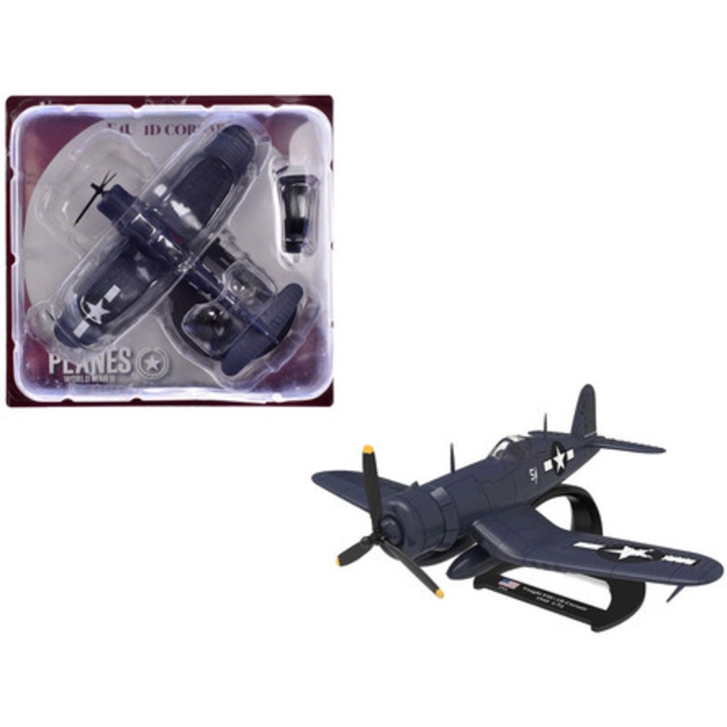 Vought F4U-1D Corsair Fighter Aircraft "Robert Wade VMF-323 Death Rattlers Yontan Airfield Okinawa" (1945) United States Marine Corps "Planes of World War II" Series 1/72 Diecast Model Airplane by Luppa
