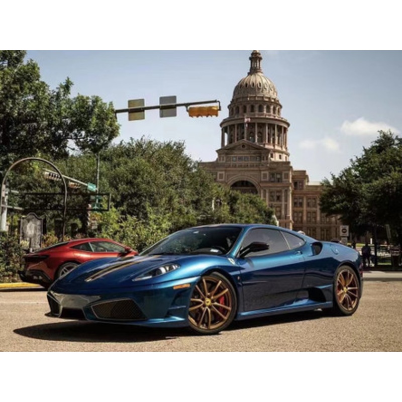 1/18 HH Model Ferrari F430 Scuderia (Blu Abu Dhabi Blue) Resin Car Model Limited 30 Pieces
