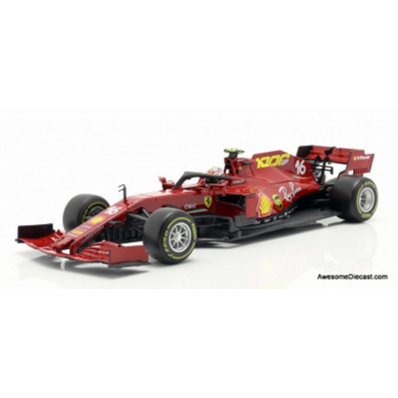 Burago 1:18 2020 Ferrari Formula 1 #16 Tuscan Grand Prix : Ferrari's 1000th Race, Charles Leclerc