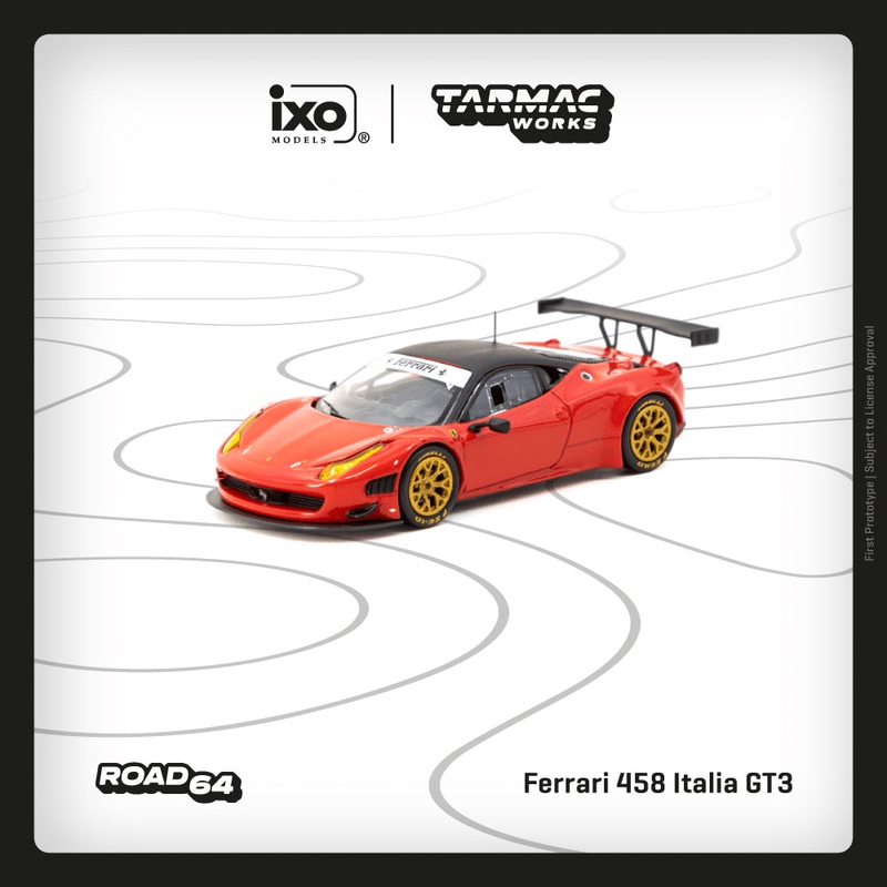 [Preorder] Tarmac Works 1:64 Ferrari 458 Italia GT3 Red T64R-073-RE
