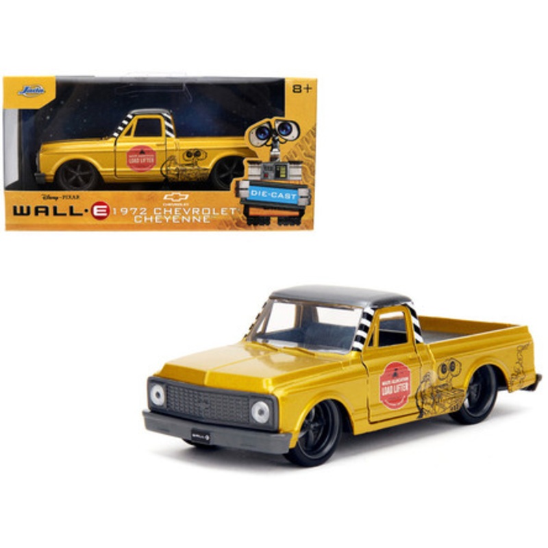 1972 Chevrolet Cheyenne Pickup Truck Gold Metallic with Gray Top "Wall-E" (2008) Movie "Hollywood Rides" Series 1/32 Diecast Model Car by Jada