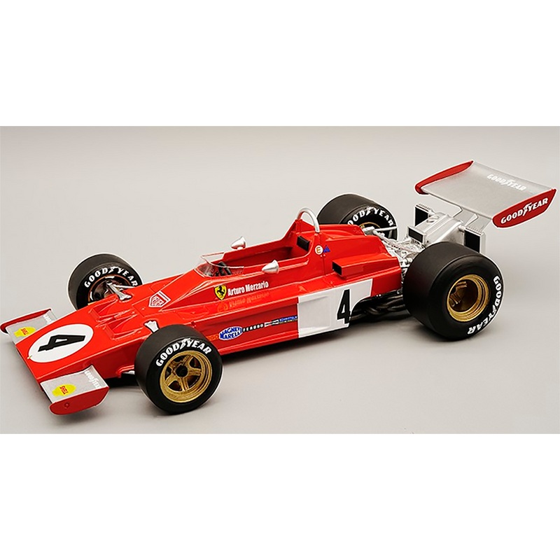 Ferrari 312 B3-73 #4 Arturo Merzario Formula One F1 "Monaco GP" (1973) Limited Edition to 150 pieces Worldwide "Mythos Series" 1/18 Model Car by Tecnomodel