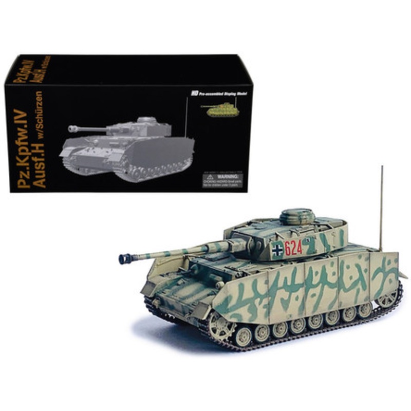 Germany Pz.Kpfw.IV Ausf.H with Schurzen Tank #624 "3.Pz.Div. Ukraine" (1943) "NEO Dragon Armor" Series 1/72 Plastic Model by Dragon Models