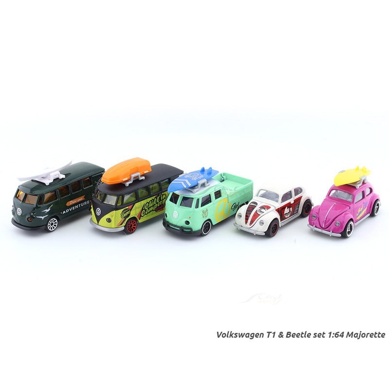 Volkswagen T1 & Beetle set 1:64 Majorette scale model car