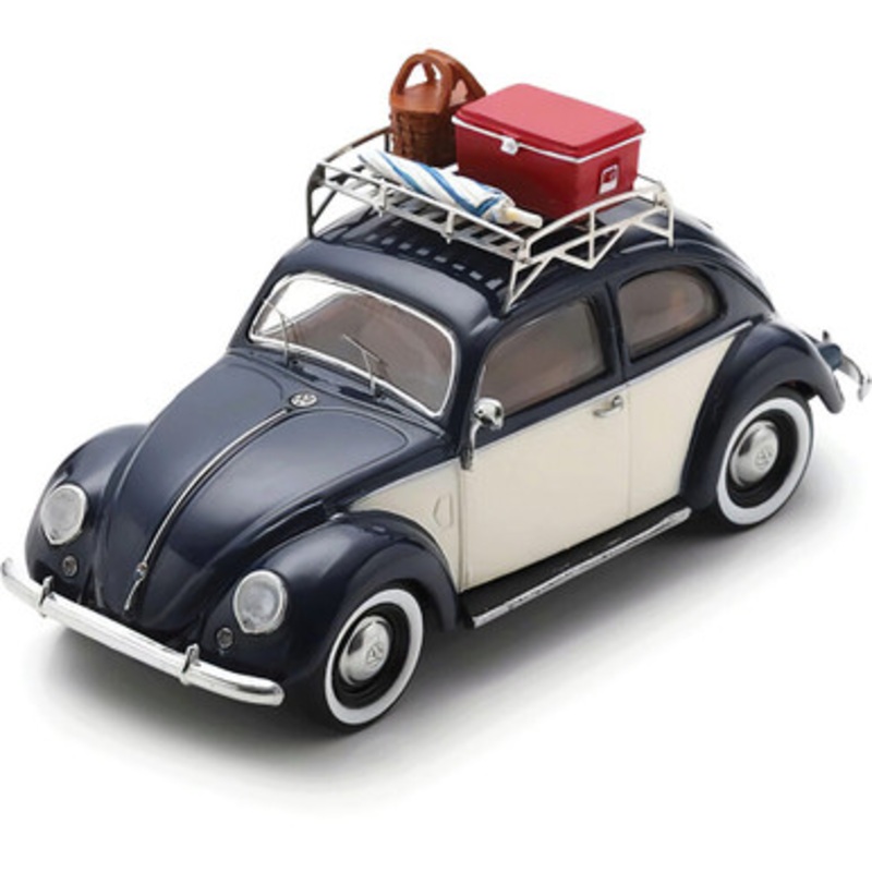 VW Beetle "Summer Holidays" w/Rack&Gear 1:43 Scale Diecast Model Car by Schuco