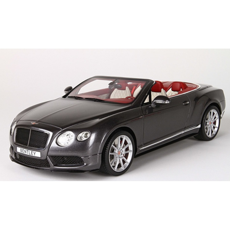 1/18 BBR Bentley Continental GT V8 S Convertible Dark Gray Satin Resin Car Model Limited