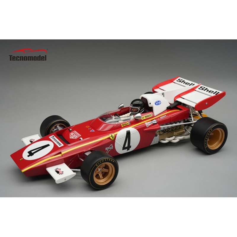 1/18 Tecnomodel 1971 Formula 1 Ferrari 312 B2 F1 1971 Monaco GP Driver Jacky Ickx Car #4 Limited Edition Car Model