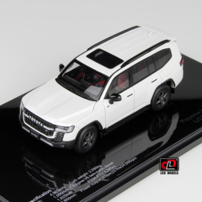 1/43 LCD Toyota Land Cruiser LC300-GR Sport (White) Full Open Diecast Car Model