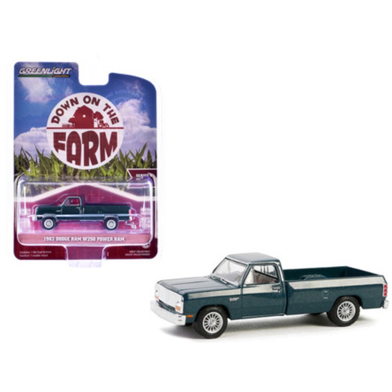 1982 Dodge Ram W250 Power Ram Pickup Truck Seaspray Green Metallic "Down on the Farm" Series 9 1/64 Diecast Model by Greenlight
