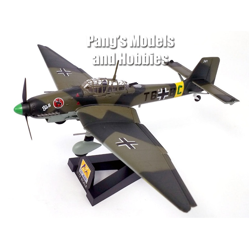 Junkers Ju-87 Stuka German Dive Bomber 1/72 Scale Assembled and Painted Plastic Model by Easy Model