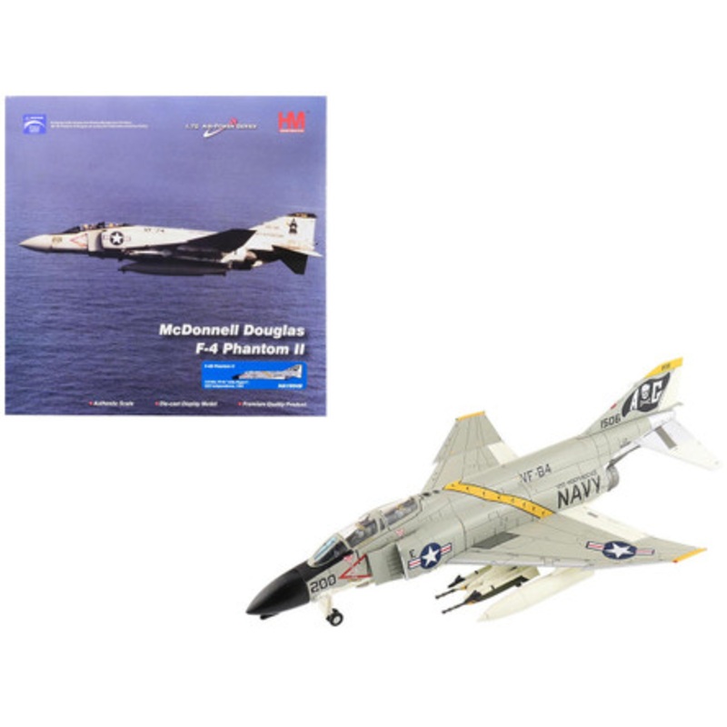 McDonnell Douglas F-4B Phantom II Fighter Aircraft "VF-84 'Jolly Rogers' USS Independence" (1964) United States Navy "Air Power Series" 1/72 Diecast Model by Hobby Master