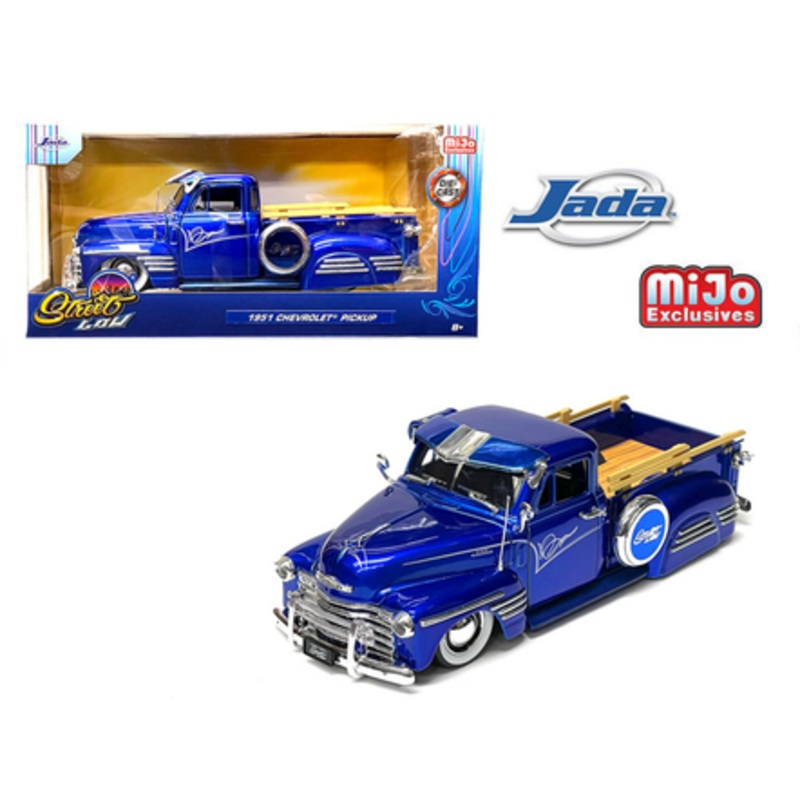 1/24 Jada 1951 Chevrolet Pickup Lowrider (Candy Blue) Diecast Car Model