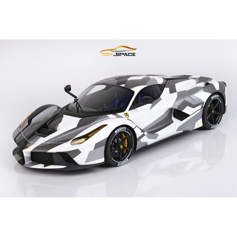 [BBR MODELS] 1/18 Ferrari LaFerrari 2012 Apribile Diecast [SPECIAL PACK] Camouflage Vetrina Inclusa