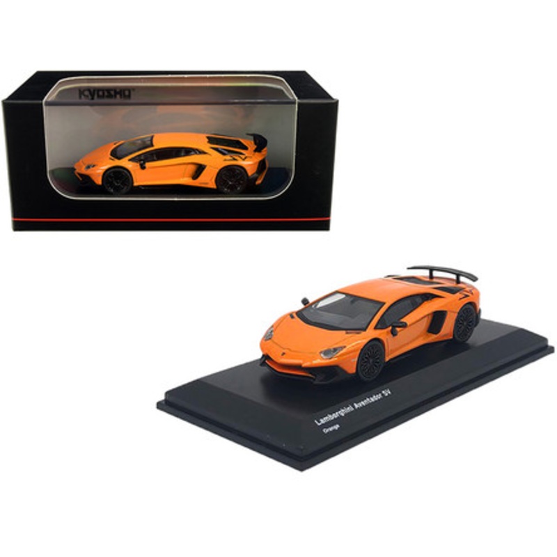 Lamborghini Aventador SV Orange 1/64 Diecast Model Car by Kyosho