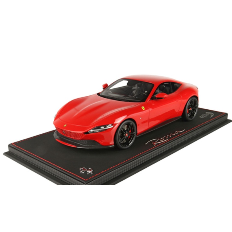 1/18 BBR Ferrari Roma (Rosso Corsa Red with Black Wheels) Resin Car Model Limited 48 Pieces