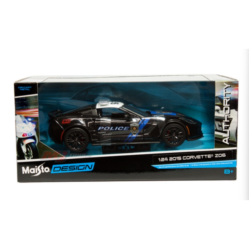1/24 Maisto 2015 Chevrolet Corvette Z06 Police Diecast Car Model
