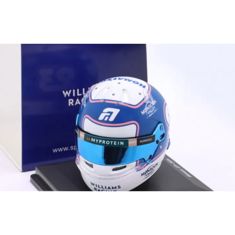 1/5 Spark 2024 Formula 1 Williams Team Alexander Albon Monaco GP Helmet Model