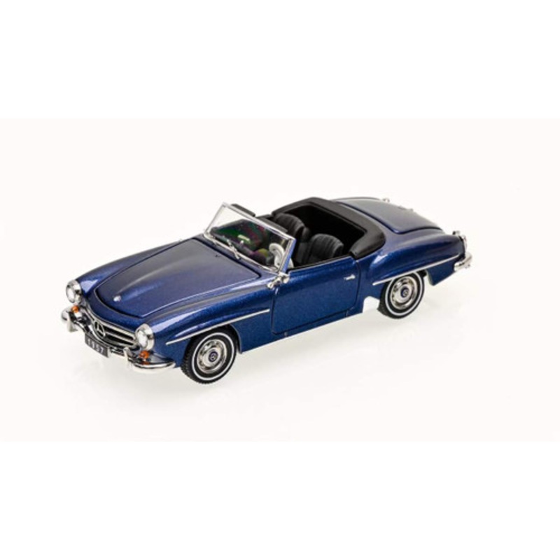 1/64 GFCC Mercedes-Benz 190SL Convertible (Blue) Diecast Car Model
