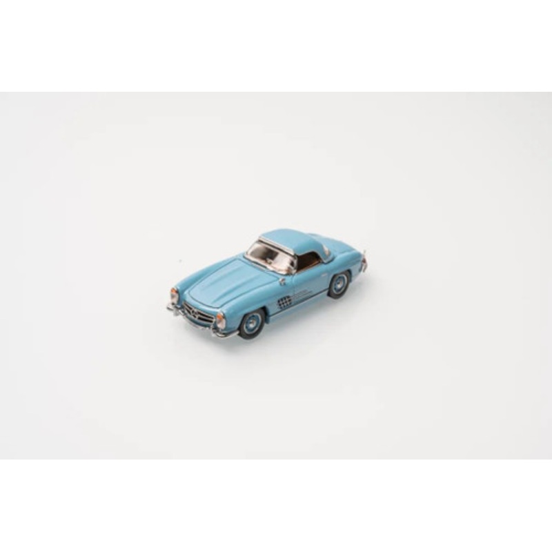 1/64 GFCC Mercedes-Benz 300SL Roadster Hardtop (Light Blue) Diecast Car Model