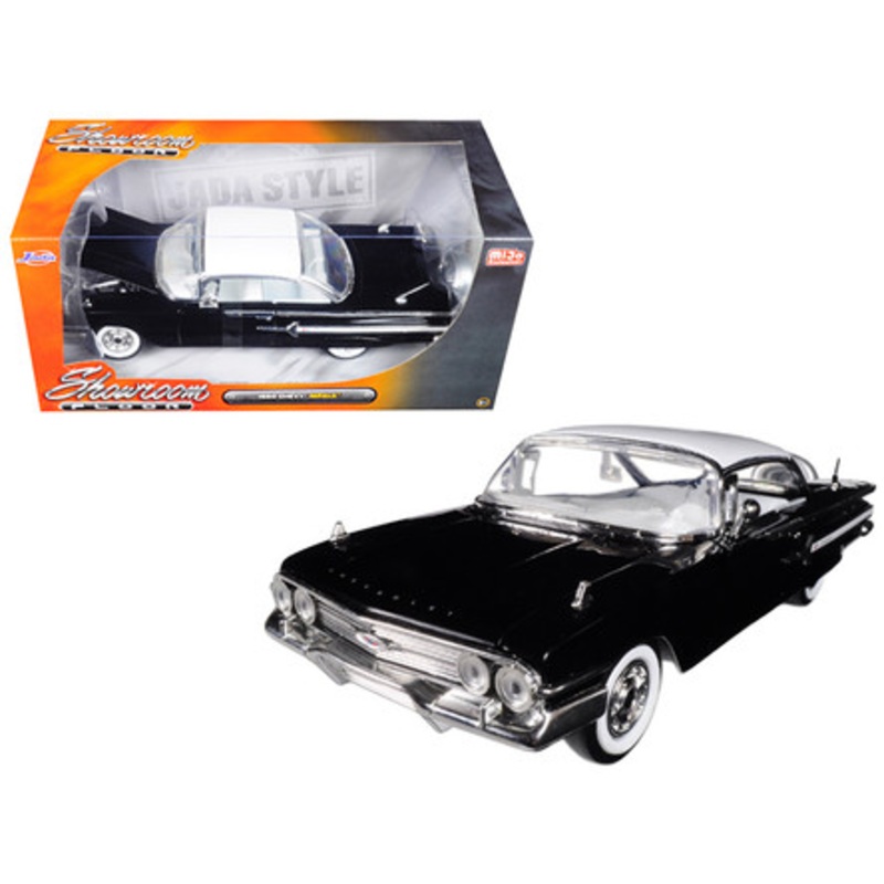 1960 Chevrolet Impala Black "Showroom Floor" 1/24 Diecast Model Car by Jada