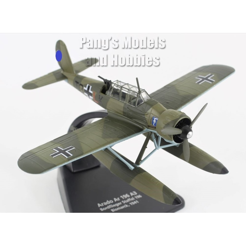 Arado Ar-196 German Kriegsmarine Seaplane, Bismarck 1941 1/72 Scale Diecast Metal Model by Oxford