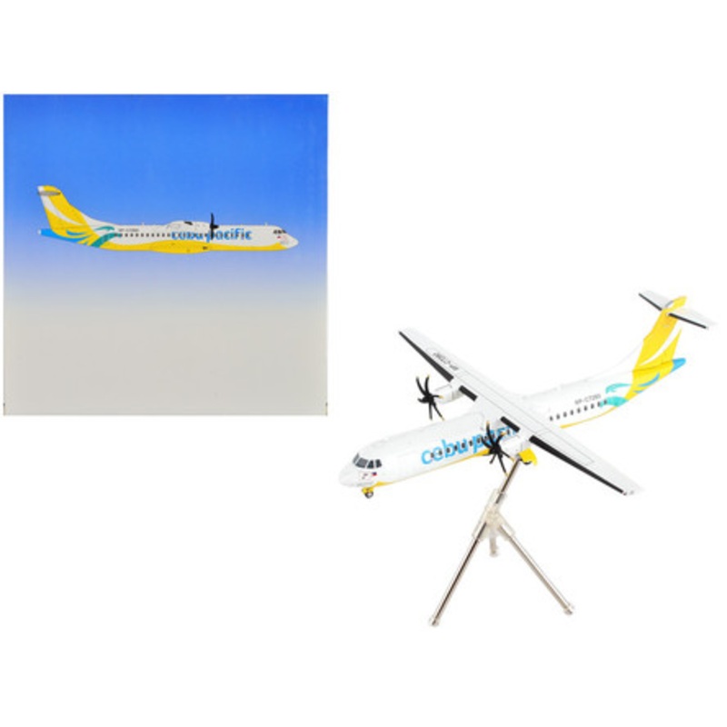 ATR 72-600 Commercial Aircraft "Cebu Pacific" White and Yellow "Gemini 200" Series 1/200 Diecast Model Airplane by GeminiJets