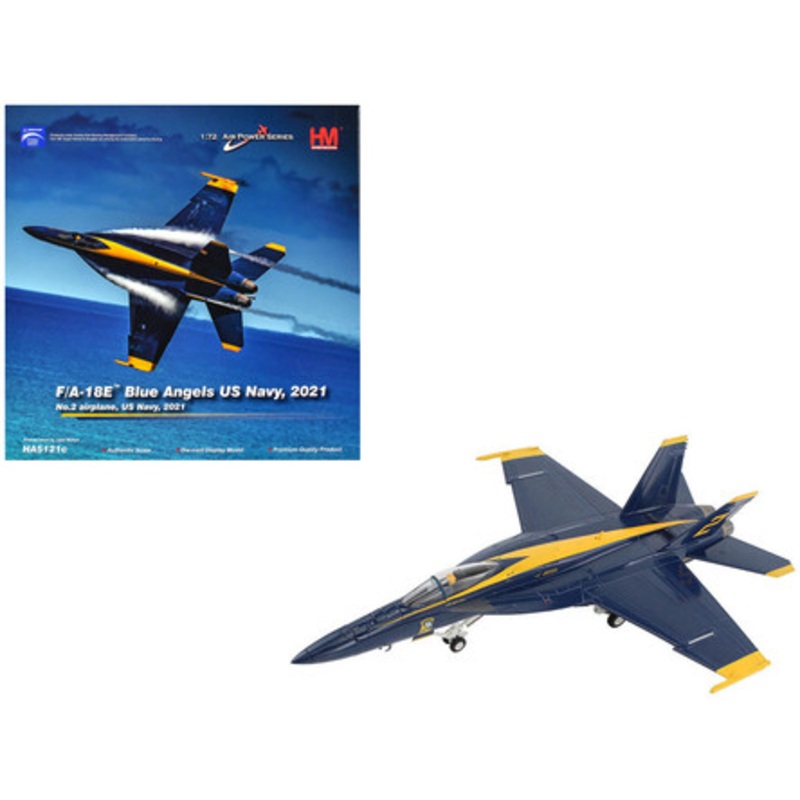 McDonnell Douglas F/A-18E Super Hornet Aircraft "Blue Angels #2" (2021) United States Navy "Air Power Series" 1/72 Diecast Model by Hobby Master