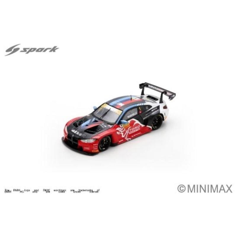 [Preorder] Spark 1:43 BMW M4 GT3 No.1 TORO Racing powered by MCG FIA GT World Cup Macau 2024 Raffaele Marciello SA292