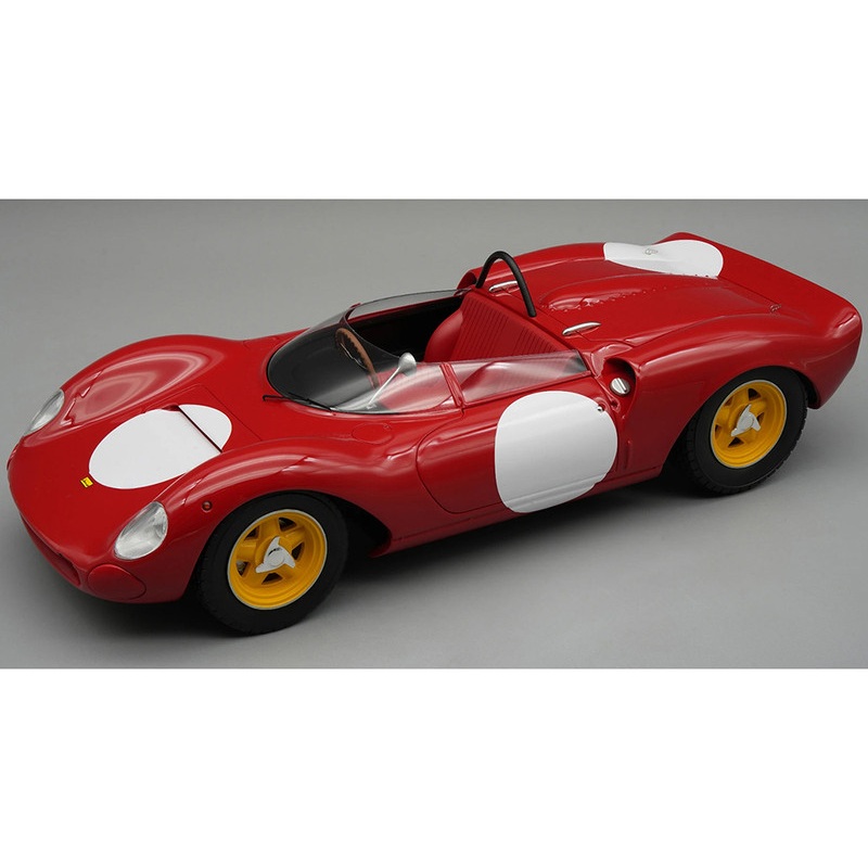 Ferrari 206 Dino SP "Press Version SEFAC" (1965) Red with Blank Number Graphics "Mythos Series" Limited Edition to 35 pieces Worldwide 1/18 Model Car by Tecnomodel