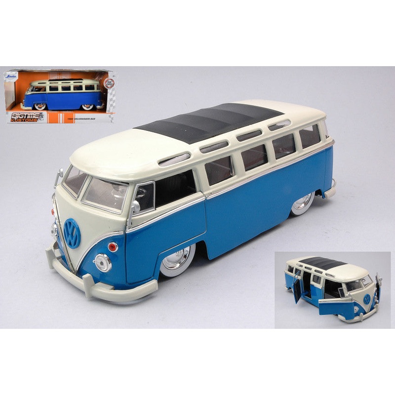 VW BUS T1 BLUE/WHITE 1:24