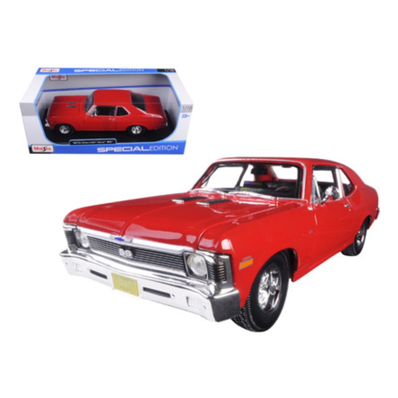 1/18 Maisto  1970 Chevrolet Nova SS Coupe (Red) Diecast Car Model