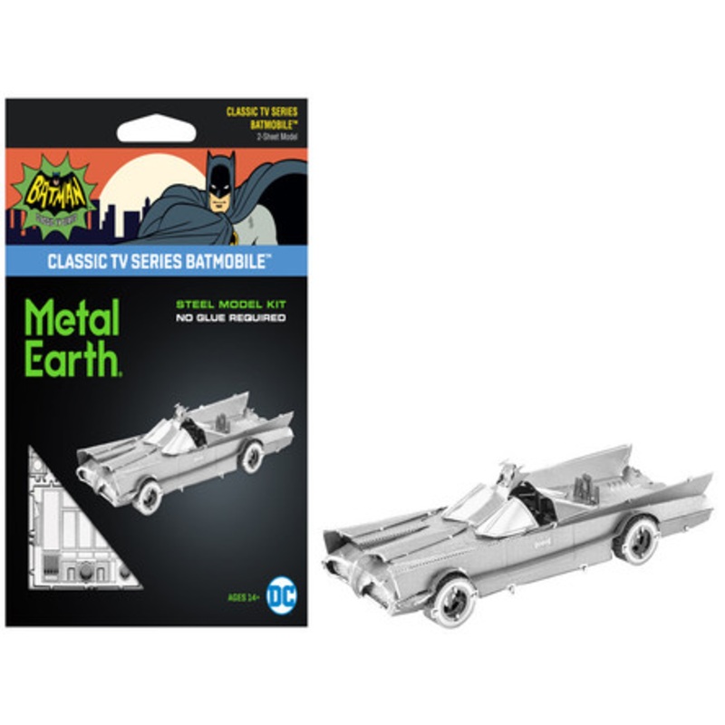 Model Kit 1966 Classic TV Series Batmobile "Batman" (1966) TV Series (Challenging Difficulty) Steel Model by Metal Earth
