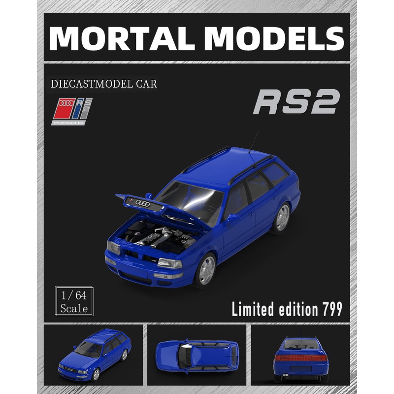 [Preorder] Mortal 1:64 Audi RS2 Avant - Blue