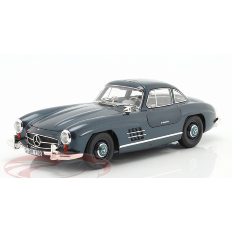 1/18 Dealer Edition 1954-1957 Mercedes-Benz 300 SL 300SL (W198) (Middle Blue) Diecast Car Model