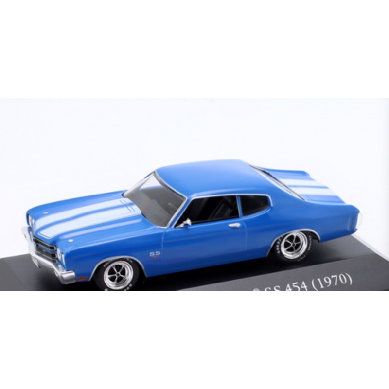 1/43 Altaya 1970 Chevrolet Chevelle SS 454 (Blue with White Stripes) Diecast Car Model