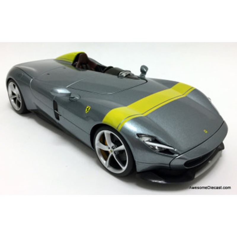 Burago 1:18 2019 Ferrari Monza SP1, Metallic Gray