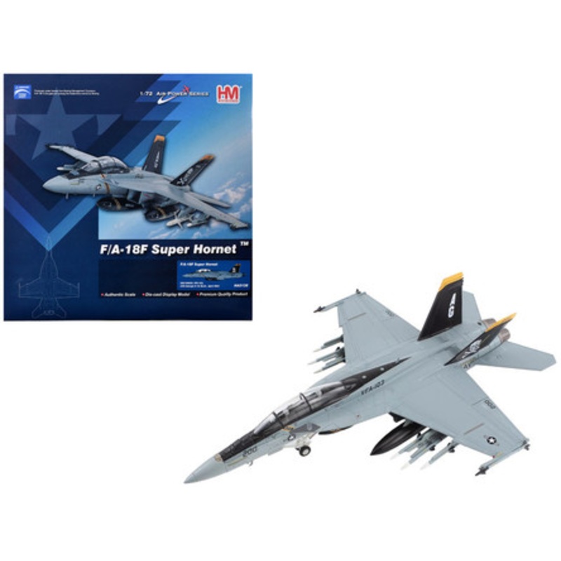 McDonnell Douglas F/A-18F Super Hornet Aircraft "VFA-103 Jolly Rogers USS George H. W. Bush" (2023) United States Navy "Air Power Series" 1/72 Diecast Model by Hobby Master