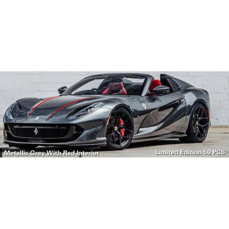 1/18 Ivy Ferrari 812 GTS Novitec (Metallic Grey with Red Interior) Resin Car Model Limited 50 Pieces