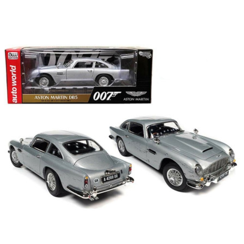 1/18 James Bond 1965 Aston Martin DB5 Coupe (No Time to Die) Bullet Holes Version Diecast Car Model Limited