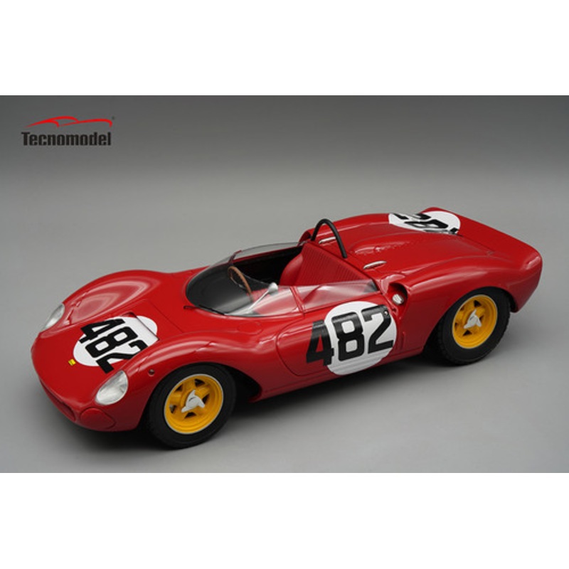 1/18 Tecnomodel Ferrari 206 Dino SP Cesana - Sestriere 1965 Scuderia SEFAC Car #482 Driver L. Scarfiotti Winner Limited Edition Car Model