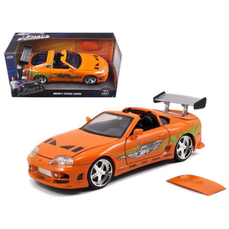 1/24 Jada Brian's Toyota Supra Orange "Fast & Furious" Movie Diecast Car Model