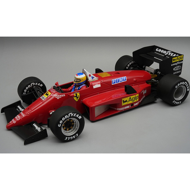 Ferrari 156-85 Michele Alboreto Formula One F1 "Press Version" (1985) with Driver "Mythos Series" Limited Edition to 30 pieces Worldwide 1/18 Model Car by Tecnomodel