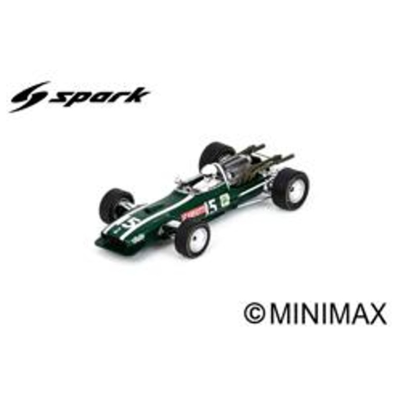 1/43 Spark Cooper T86 No.15 South African GP 1968 Lodovico Scarfiotti Car Model