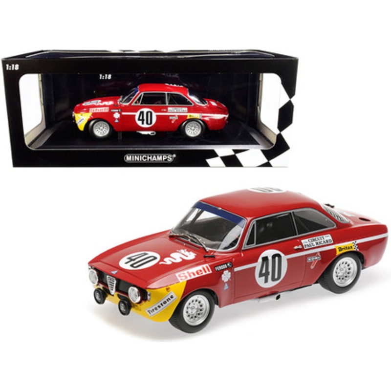 Alfa Romeo GTA 1300 Junior #40 Picchi / Chasseuil Winners Division 1 12H Paul Ricard (1971) Limited Edition to 336 pieces Worldwide 1/18 Diecast Model Car by Minichamps