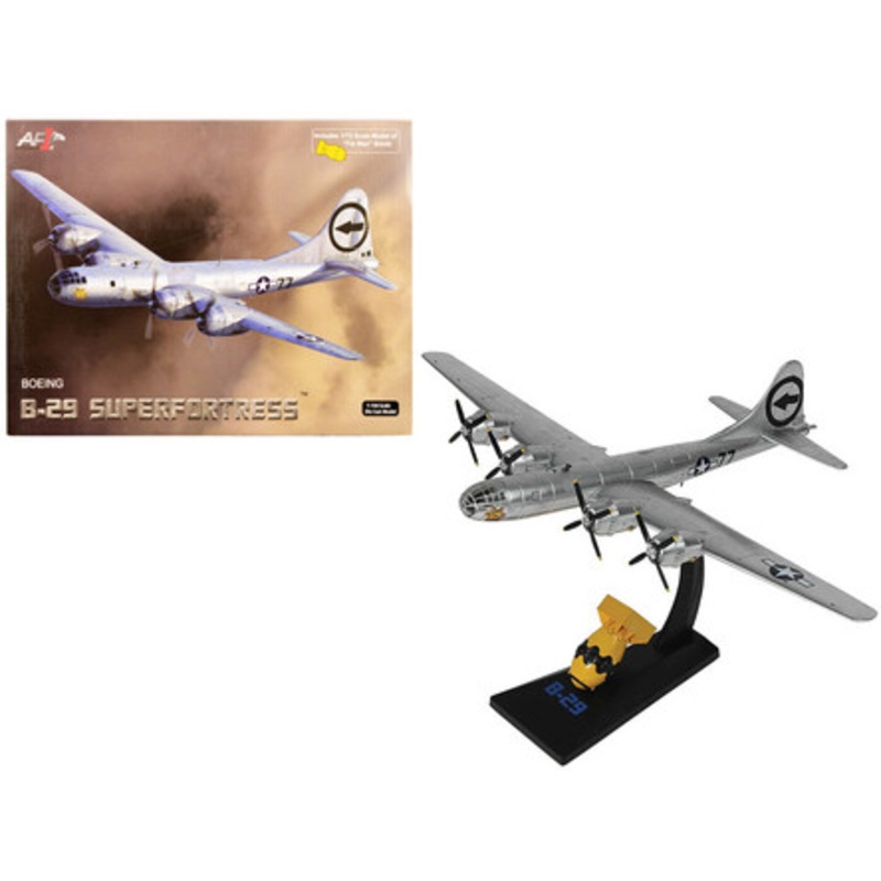 Boeing B-29 Superfortress Bomber Aircraft U.S. Air Force "Bockscar" with 1/72 Scale "Fat Man" Bomb Replica 1/144 Diecast Model by Air Force 1