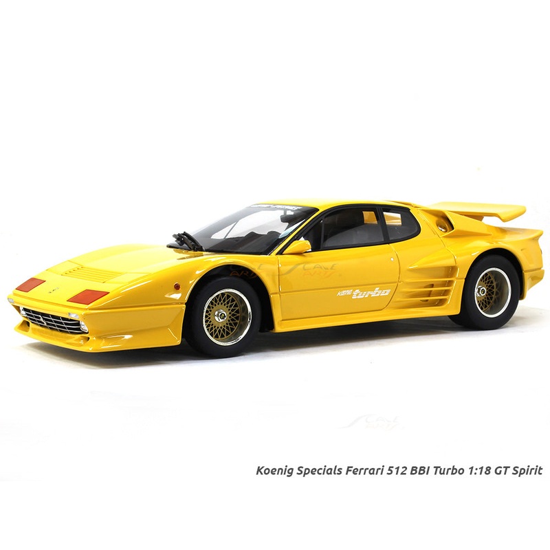 Koenig Specials Ferrari 512 BBI Turbo yellow 1:18 GT Spirit scale model car