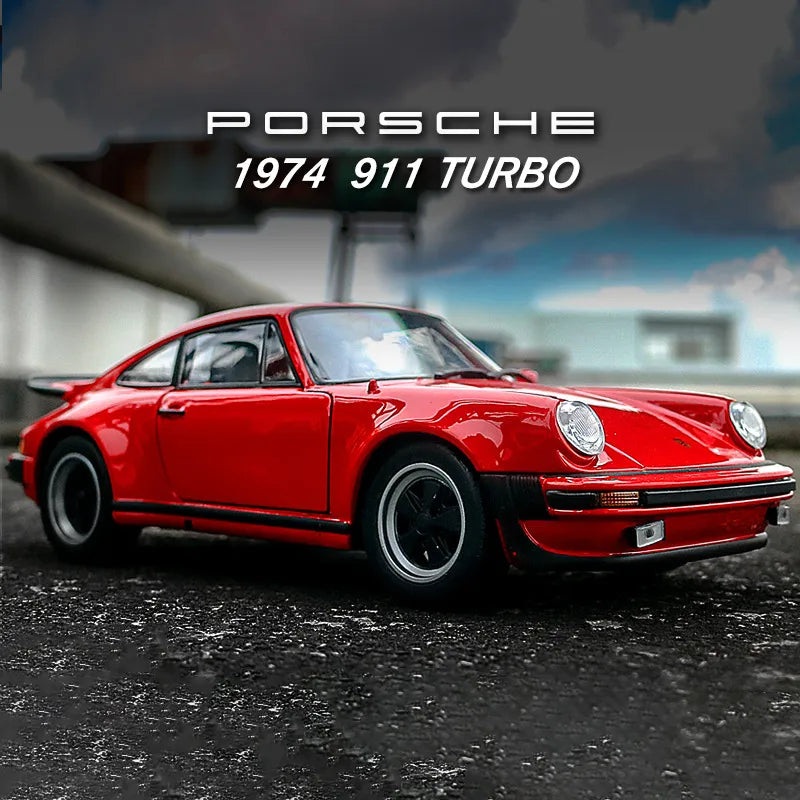 WELLY 1:24 1974 Porsche 911 Diecast Model White No box